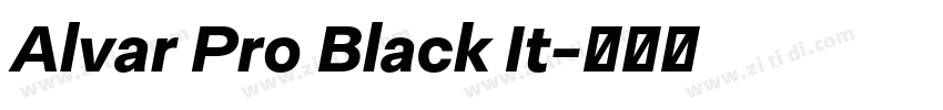 Alvar Pro Black It字体转换